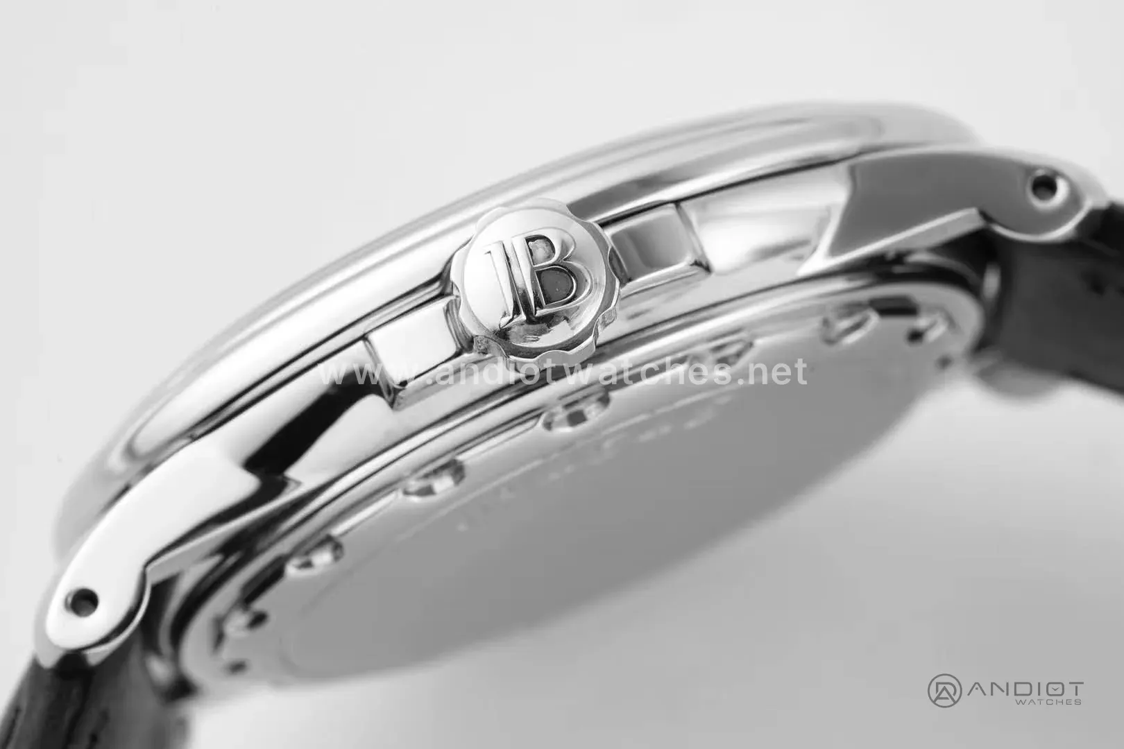 Hundred Hours Black Dial in Steel on Black Leather Strap - Image 8