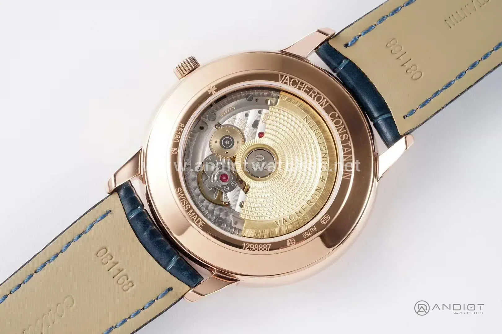 Patrimony cadran bleu en or rose Réf: 85180 – Image 6