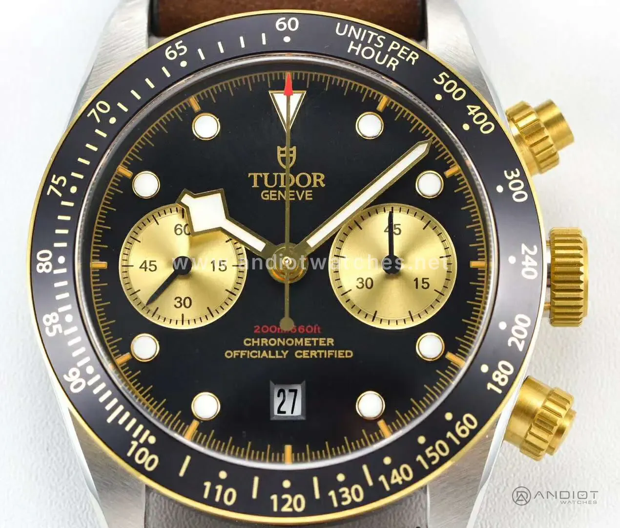Black Bay Chrono S&G Ref: M79363N con correa de piel - Imagen 7