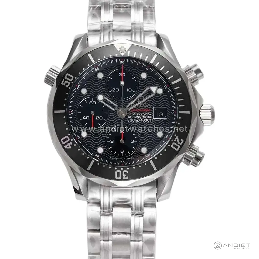 Seamaster Diver 300m Chronograph Black Dial on Bracelet