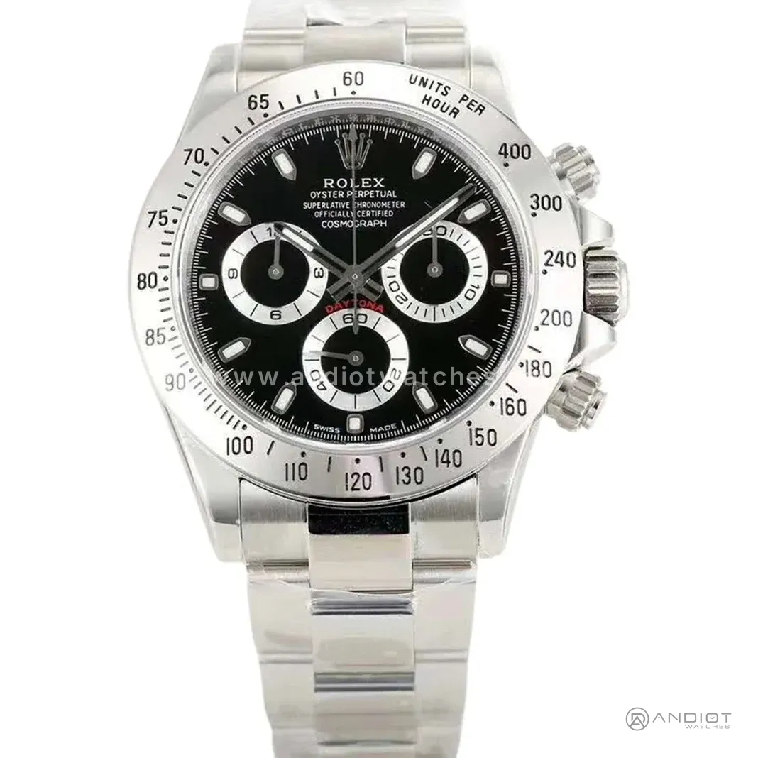 Daytona 116520 Black Dial in Steel