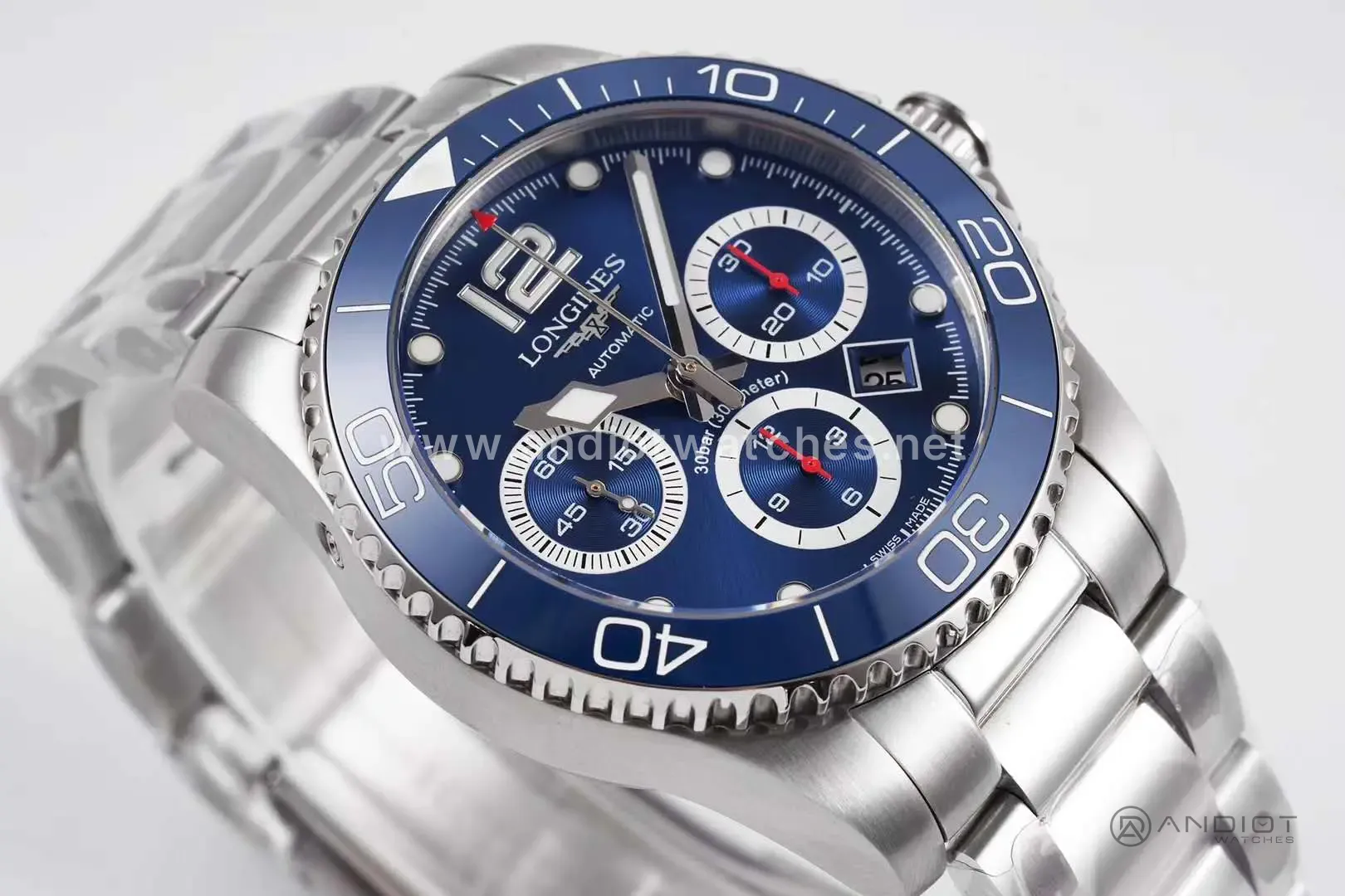 Hydroconquest cadran bleu sur bracelet – Image 4