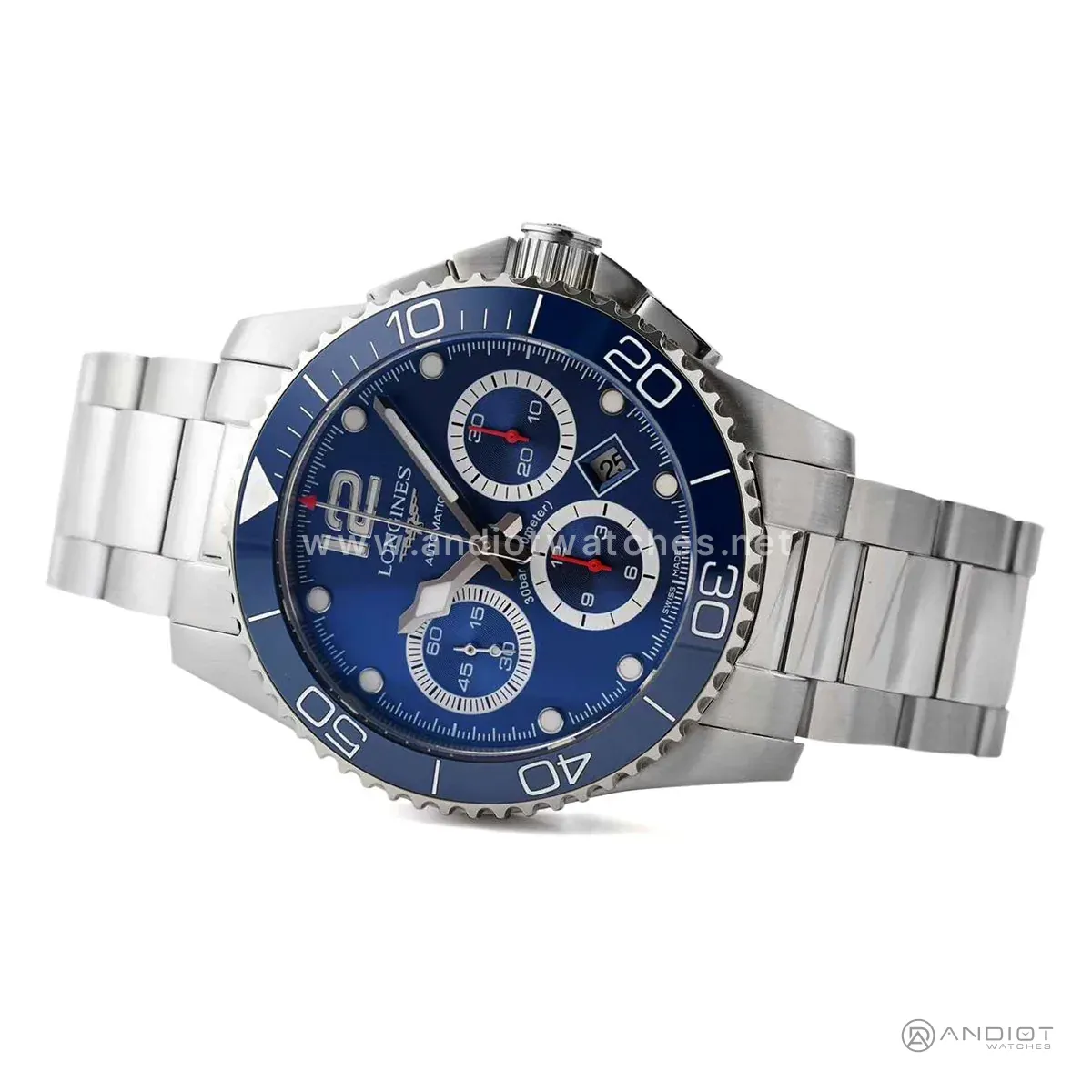 Hydroconquest cadran bleu sur bracelet – Image 3