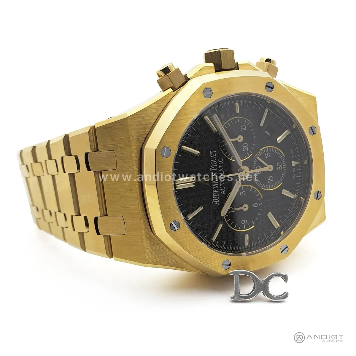 Royal Oak cronografo automatico quadrante bianco in oro giallo - immagine 4