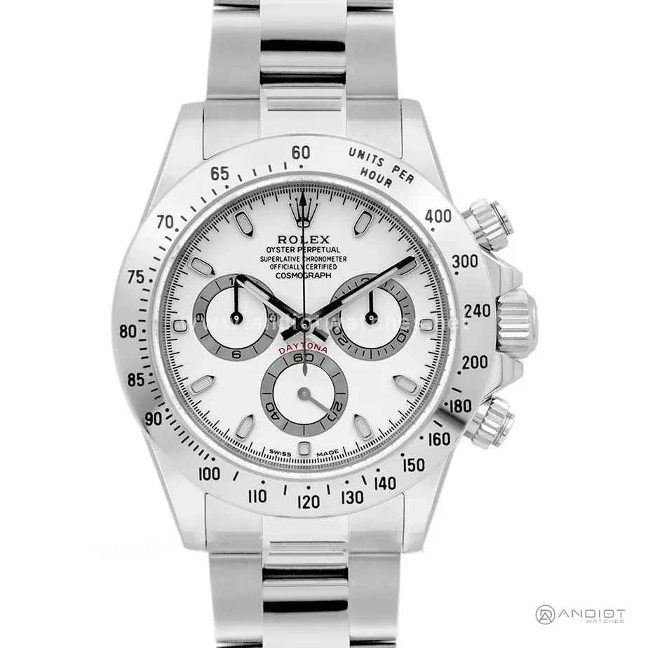 Daytona 116520 White Dial in Steel