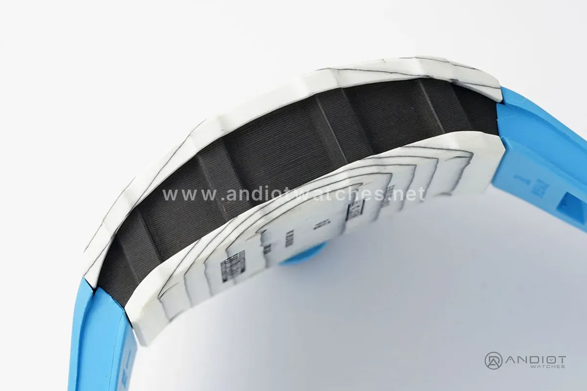 RM 035-01 Rafael Nadal NTPT bianco su cinturino in gomma blu (Sonic) - immagine 7