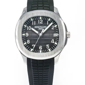 Aquanaut 5167 40mm SS 3KF 1:1 Best Edition Black Dial on Black Rubber Strap A330 Super Clone V3