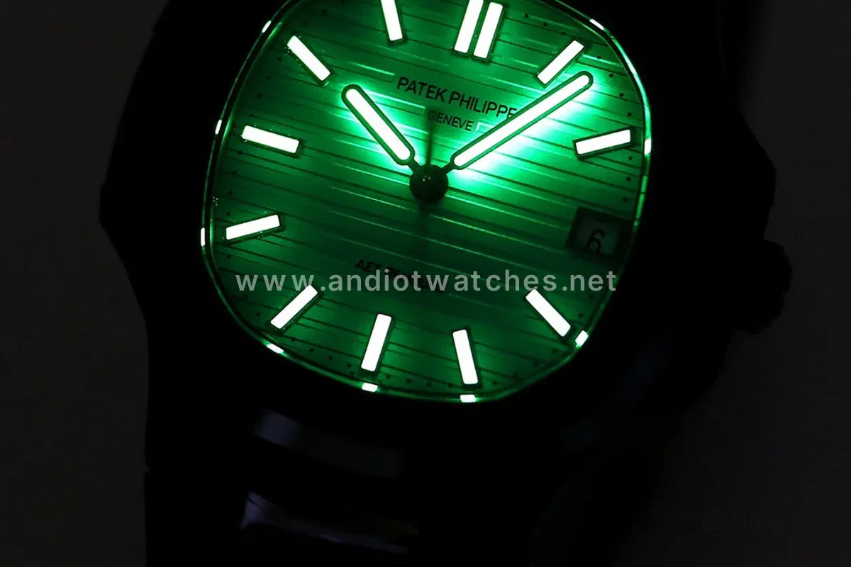 AET Nautilus 5711 Roselend Blue Dial Black Ceramic