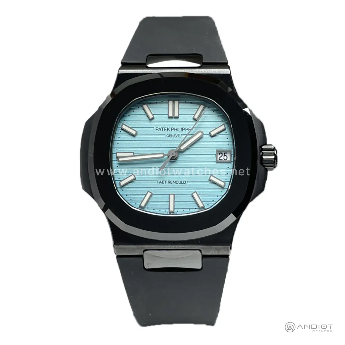 AET Nautilus 5711 Roselend Blue Dial Black Ceramic