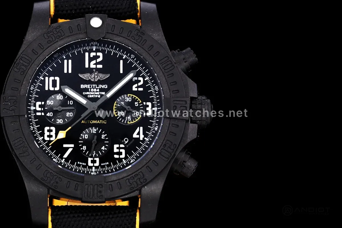 Avenger Hurricane Black Dial on Black/Yellow Nylon Strap