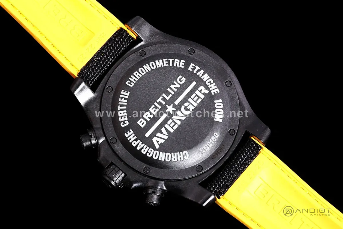 Avenger Hurricane Black Dial on Black/Yellow Nylon Strap