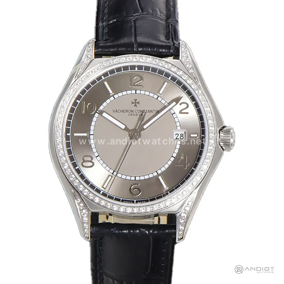 Fiftysix Grey Dial with Diamond Bezel in Steel Ref: 4600E
