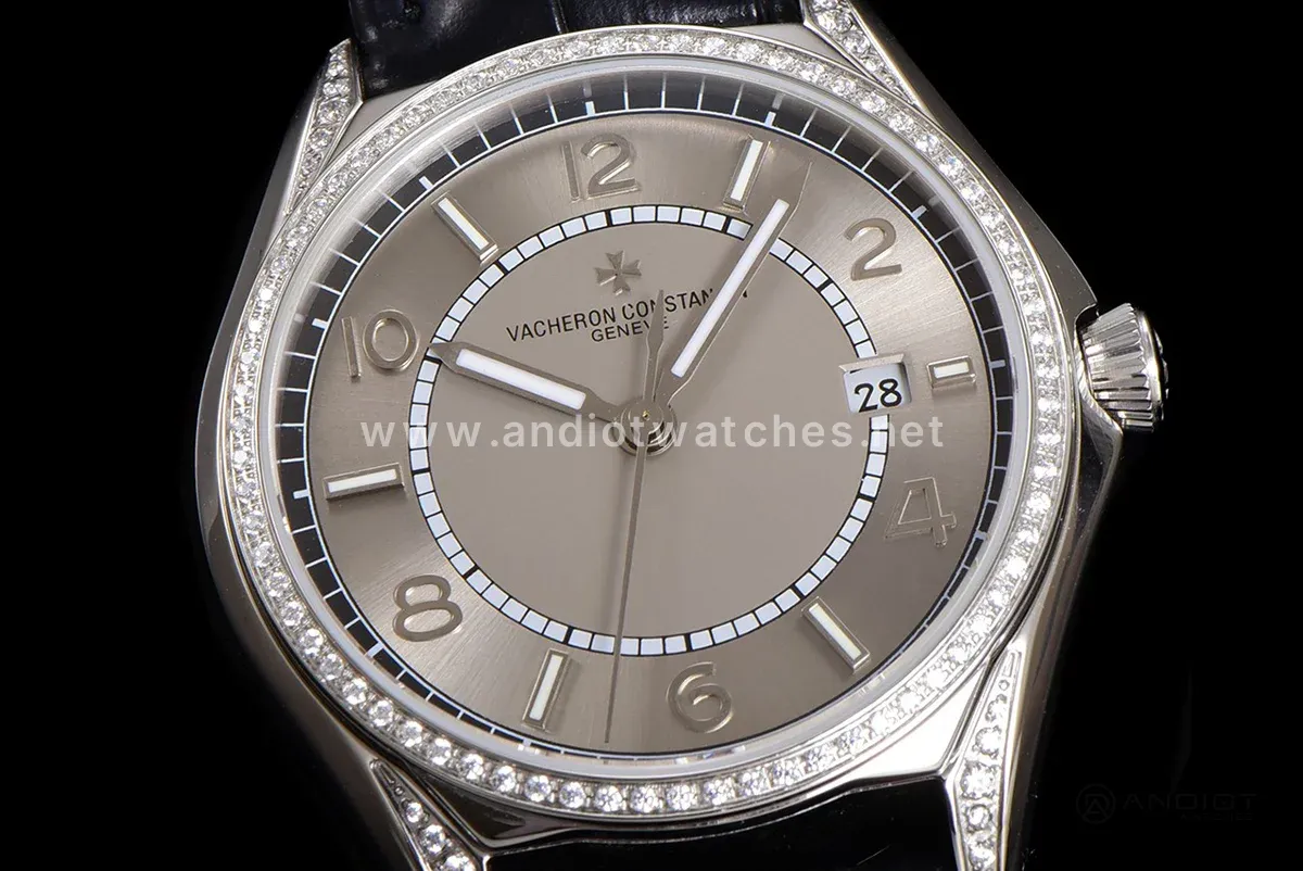 Fiftysix Grey Dial with Diamond Bezel in Steel Ref: 4600E