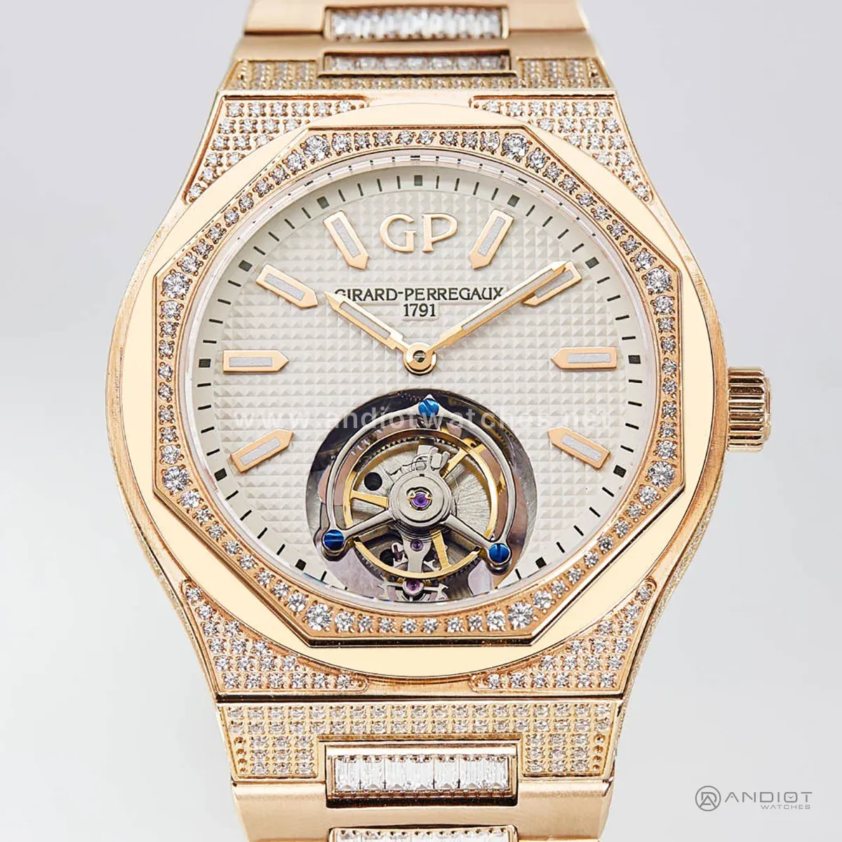 Laureato Tourbillon White Dial in Rose Gold