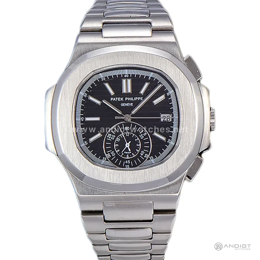 Nautilus 5980 Black Dial in Steel