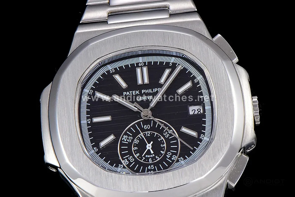 Nautilus 5980 Black Dial in Steel