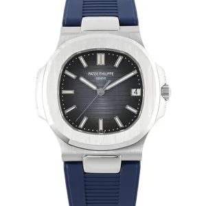 Nautilus Jumbo 5711/1A Blue Dial on Rubber Strap