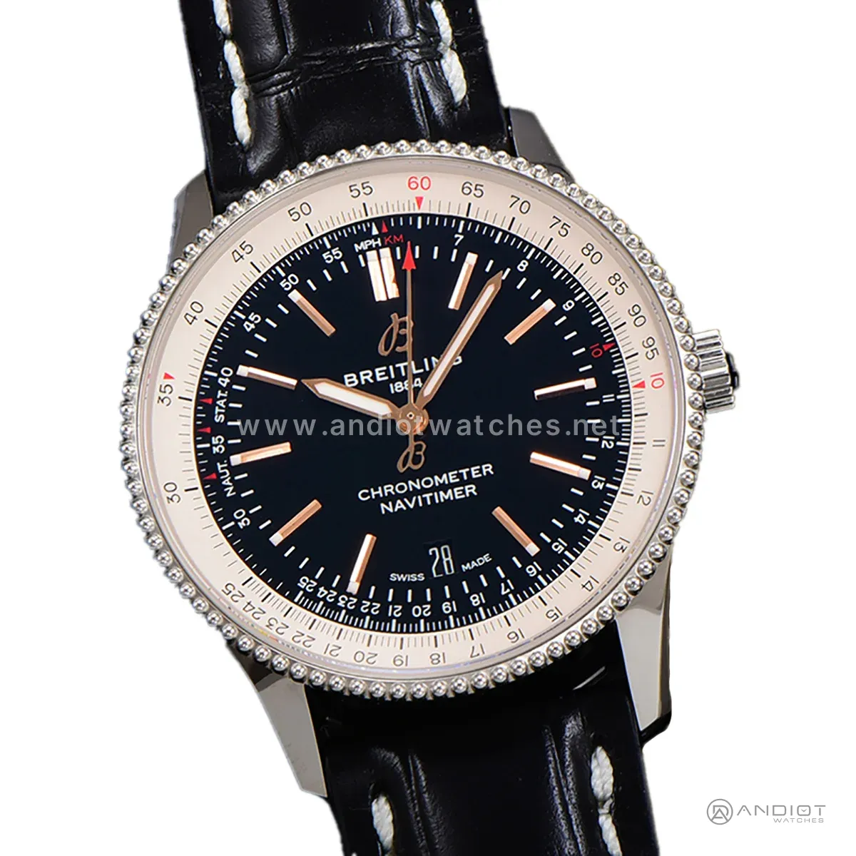 Navitimer Automatic 41 Black and White Dial in Steel