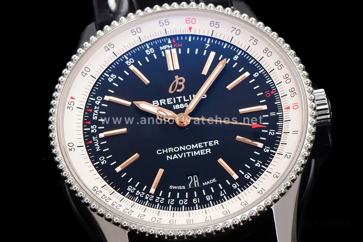 Navitimer Automatic 41 Black and White Dial in Steel