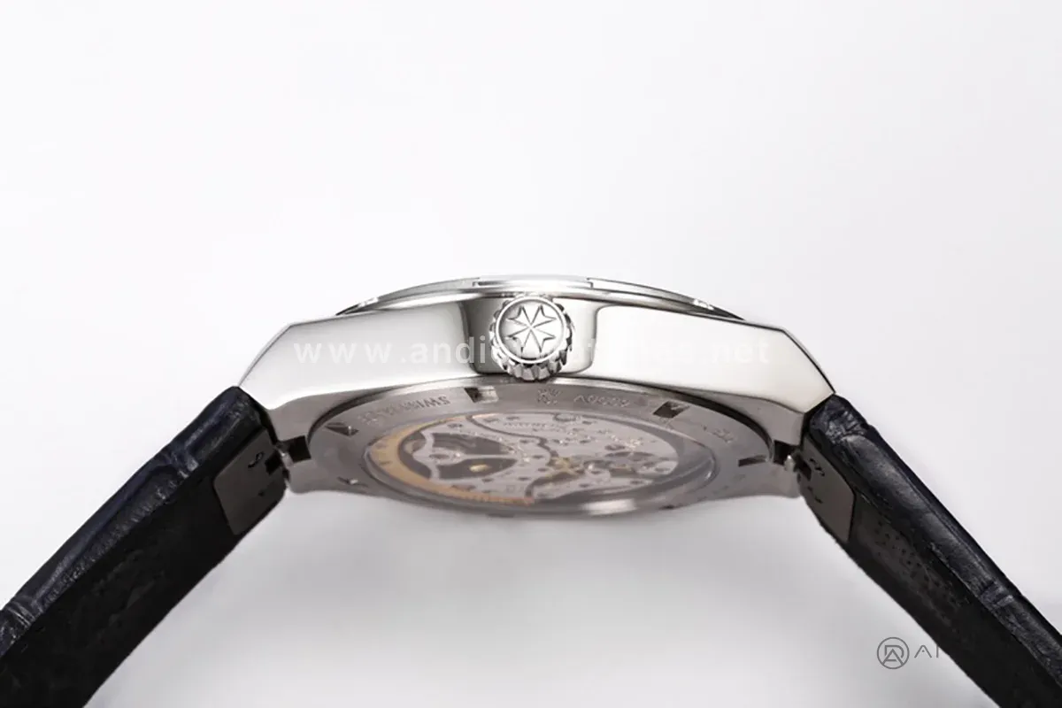 Overseas Tourbillion in Blue Leather Strap