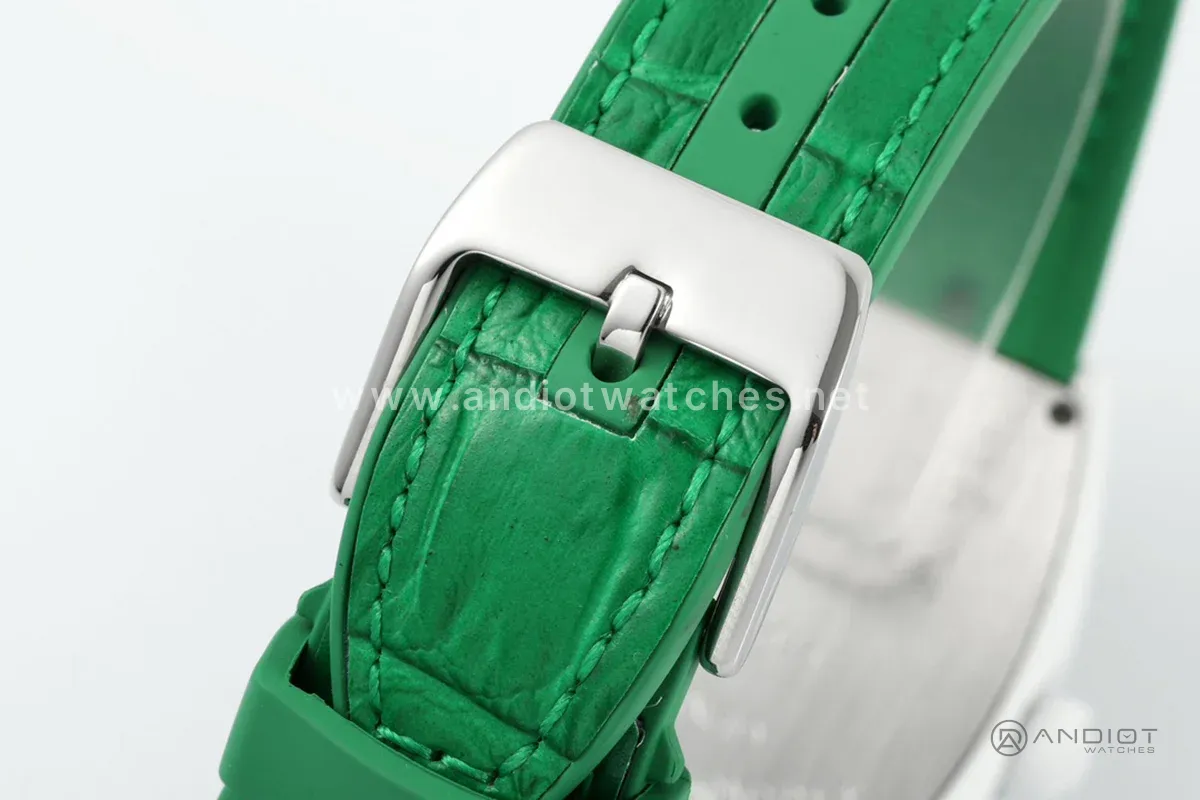 Vanguard Moonphase V32 Green Dial in Ceramic on Green Strap